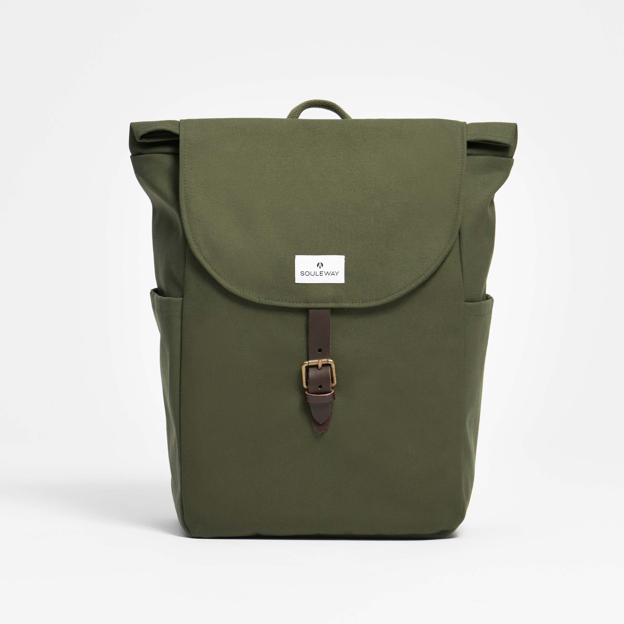 Classic Backpack L - Rucksack Canvas - Dark Olive--skip