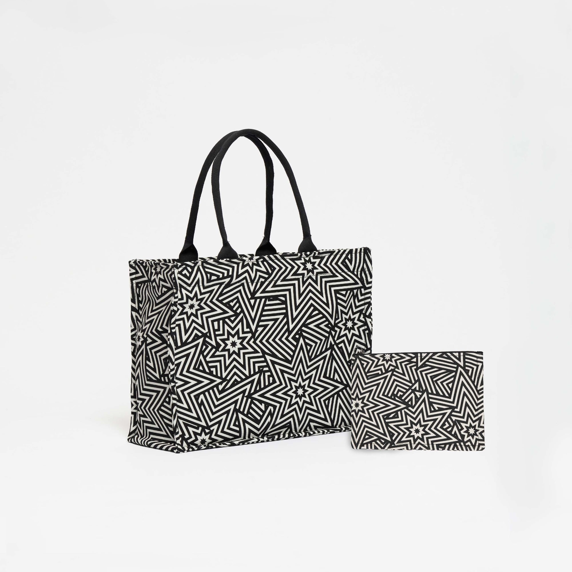 Star Explosion Black & White--skip || Tote Bag L Set - Utility Bag - Tasche - vegan - Shopper