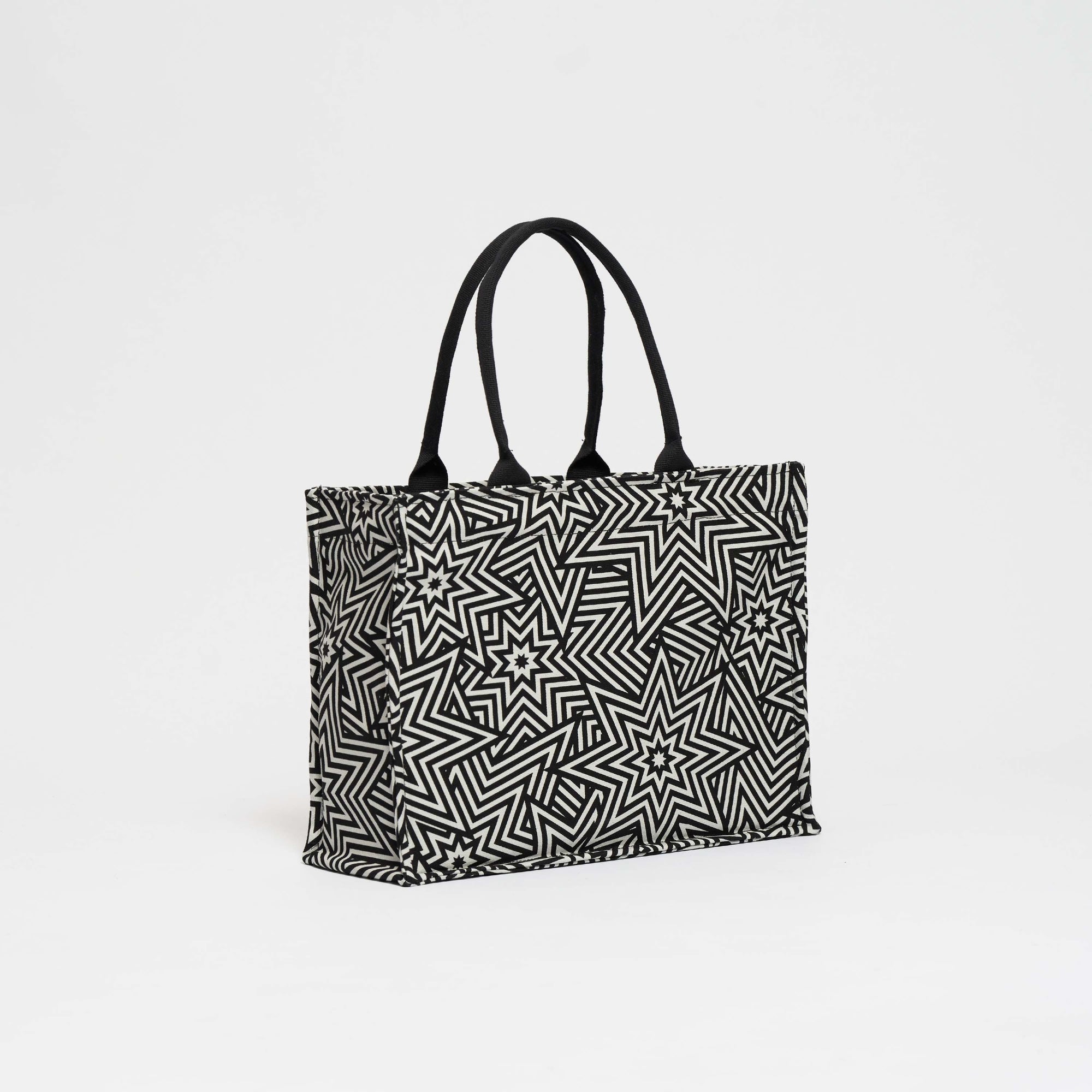 Black and white tote on sale