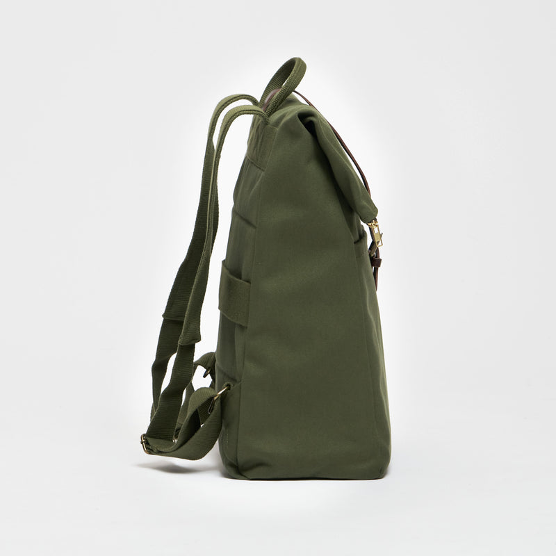 Foldtop L Rolltop Rucksack - made in Germany - Dark Olive--skip