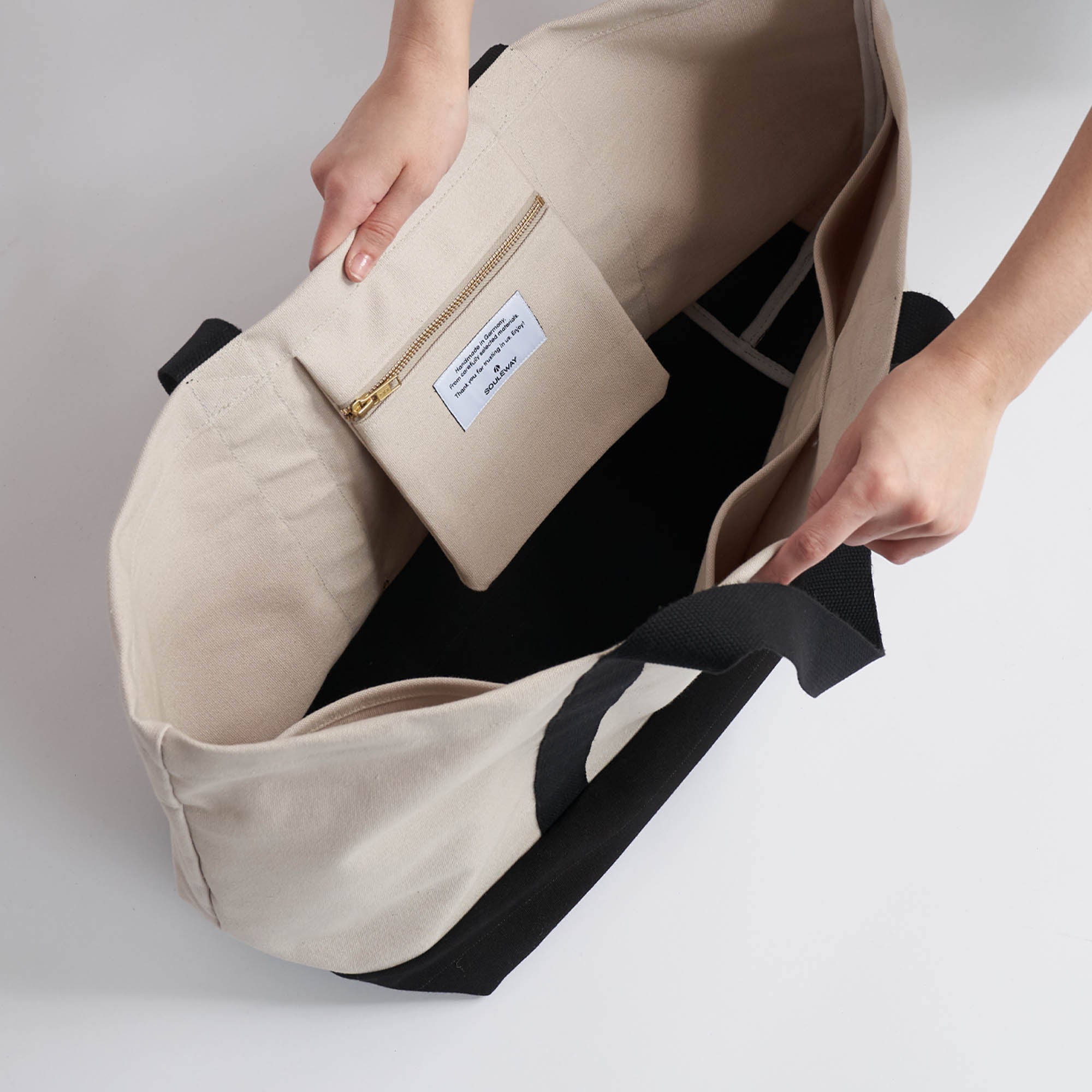 Large canvas shoulder on sale bag